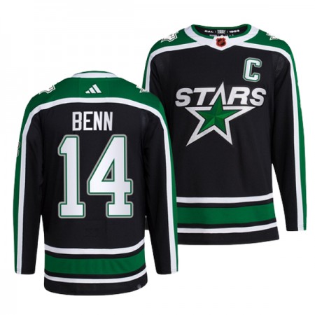 Dresovi Dallas Stars Jamie Benn 14 Adidas 2022-23 Reverse Retro 2.0 Crno Authentic - Muške